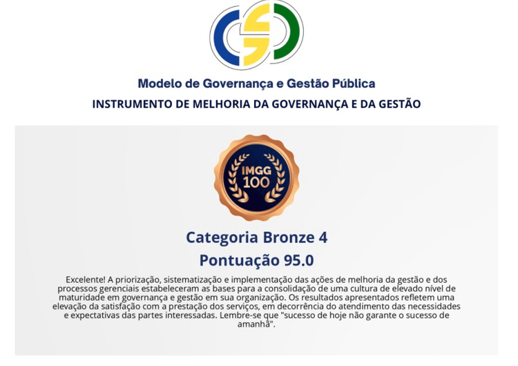 SEDEC é Bronze 4: resultado que reconhece a força da nossa equipe